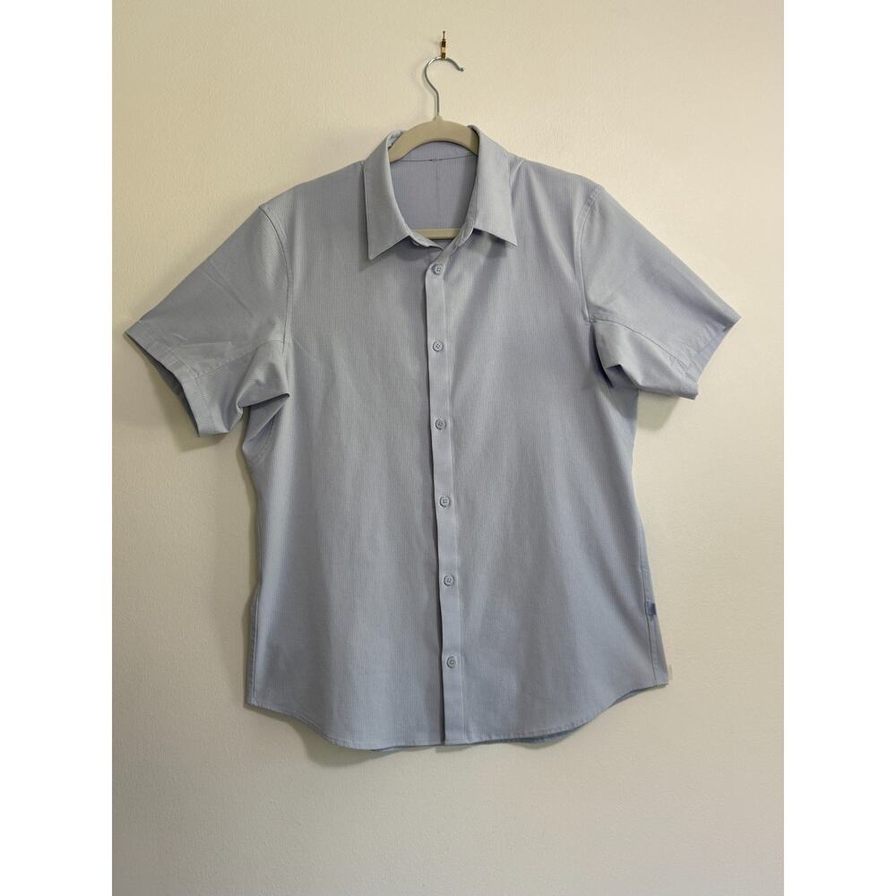 Lululemon Airing Easy Short Sleeve Shirt Vapor Light Blue Men's Medium - Picture 4 of 11